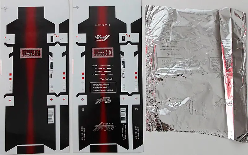 Hot foil stamping plateado